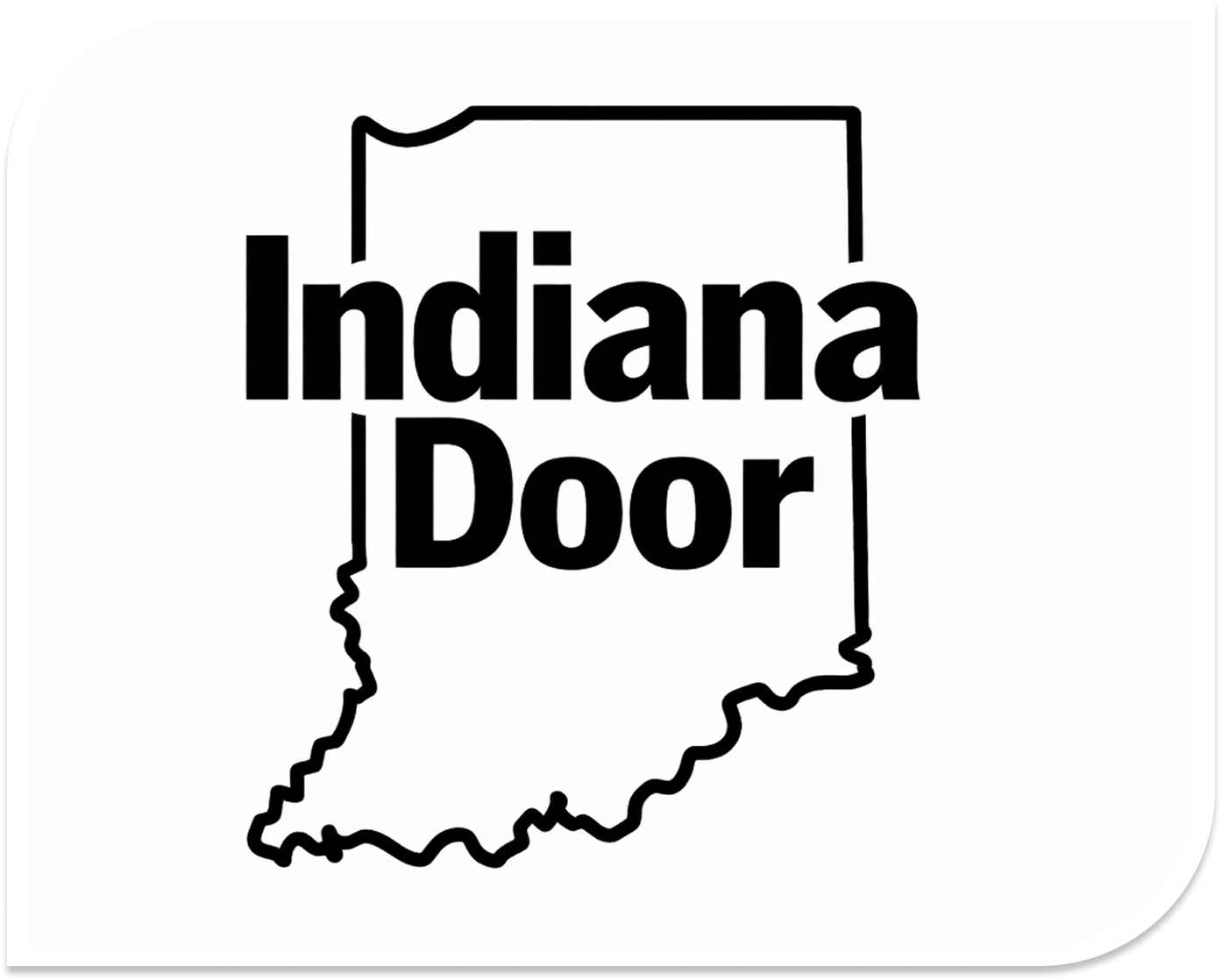 Indiana Door logo with state outline